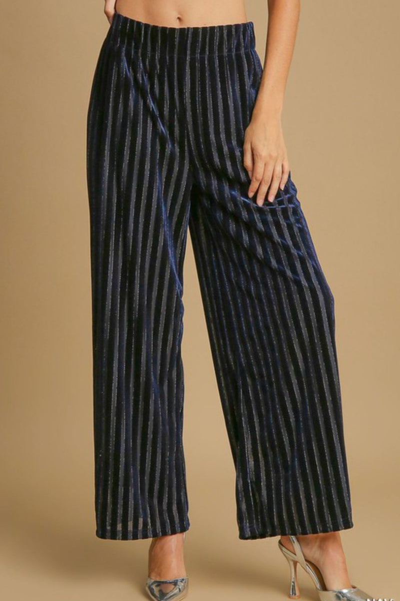 Striped Velvet Pants