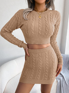 Top & Skirt Sweater Set