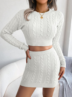 Top & Skirt Sweater Set