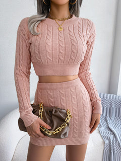 Top & Skirt Sweater Set